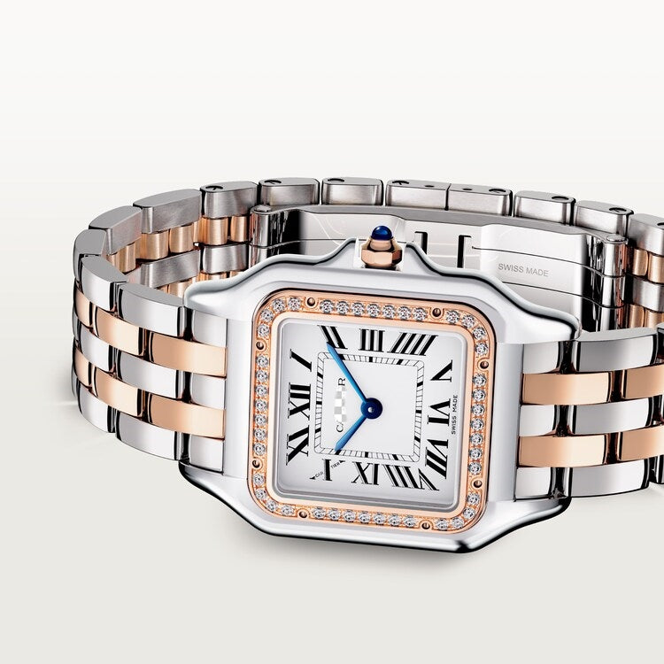 36MM #70 Rose and Silver WIth Diamond