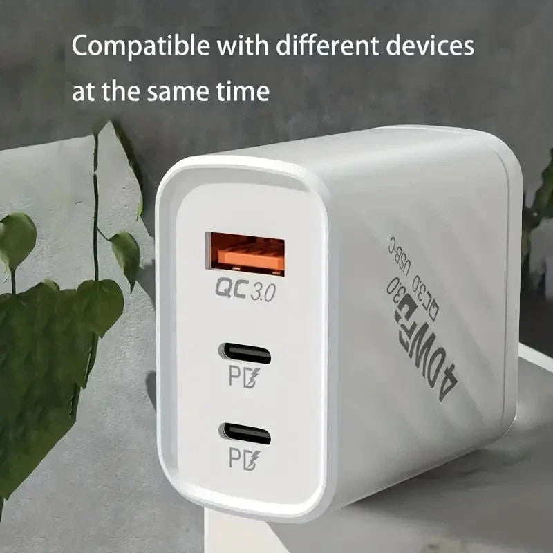 Dual PD 40W Fast Wall Charger Power Adapter For iPhone 15 Pro Max 14 13 12 Plus