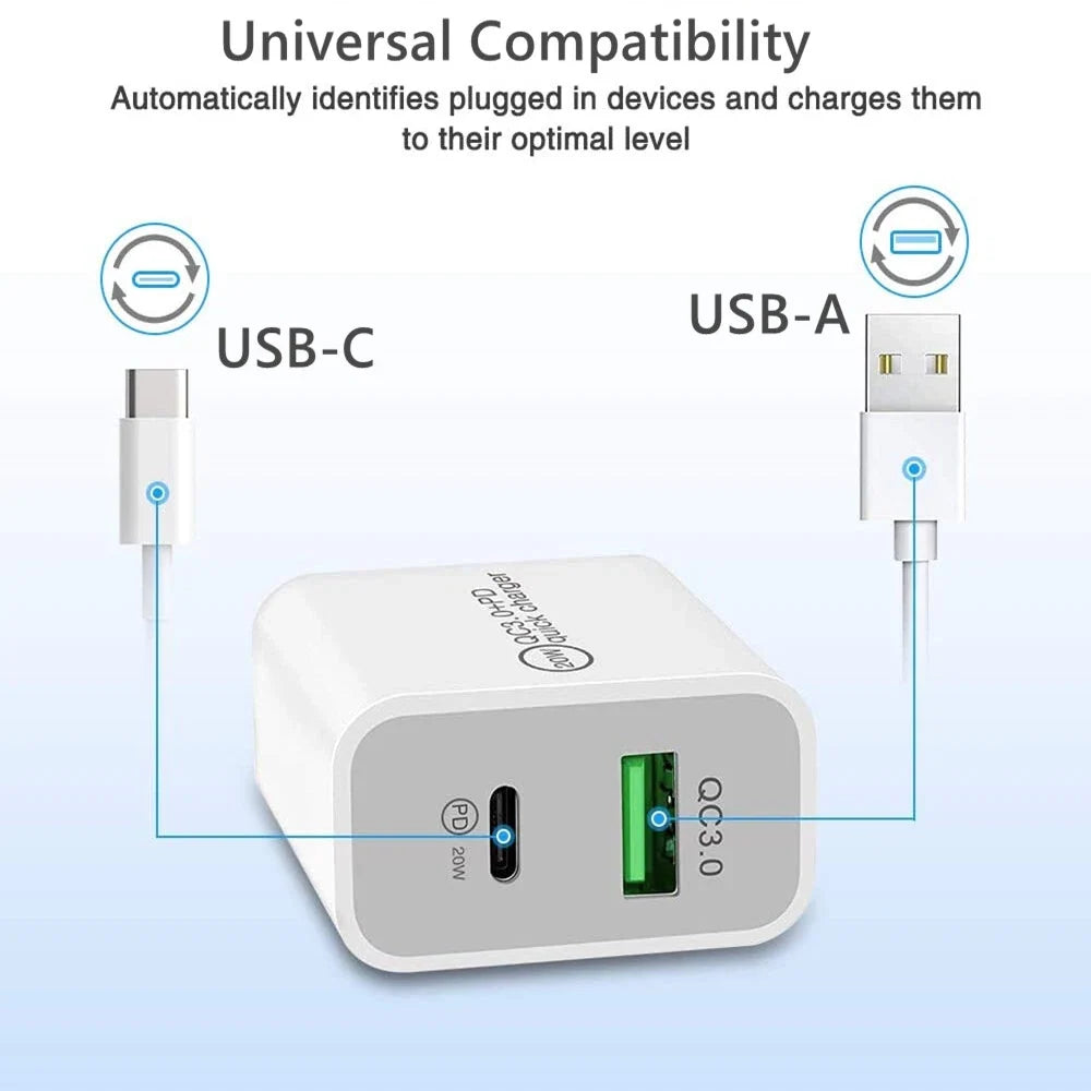For iPhone 15 16 13 11 20W Fast Charger Block USB Type C Wall Power Adapter Lot