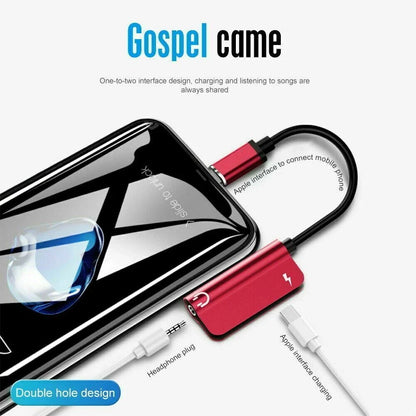 3.5mm Headphone Jack AUX Splitter Adapter and Charger For iPhone 12 11 XS X 8 7