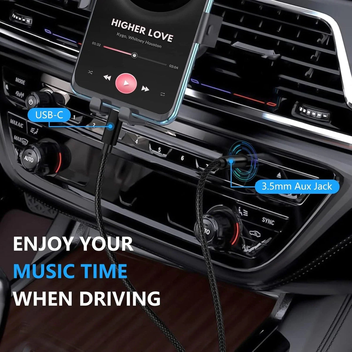 TypeC to Aux Cable USB Type-C Male To 3.5mm Cord Car AUX Music Audio Adapter Lot