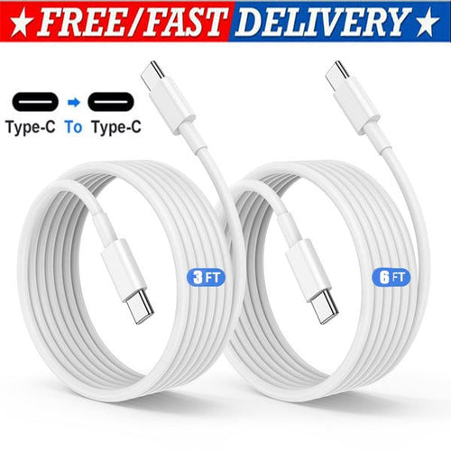 USB-C to USB C Type-C Fast Charging Data SYNC Charger Cable Cord 3/6/10FT lot