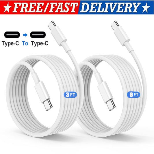 USB-C to USB C Type-C Fast Charging Data SYNC Charger Cable Cord 3/6/10FT lot