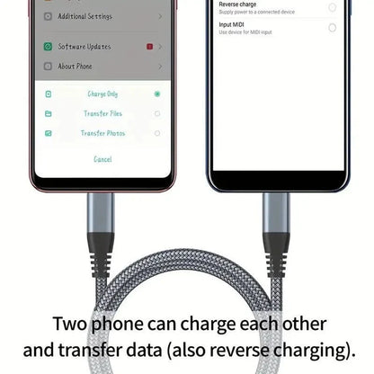 60W USB-C to USB-C Cable Fast Charger lot PD Nylon Cord iPhone 16 15 Pro Samsung