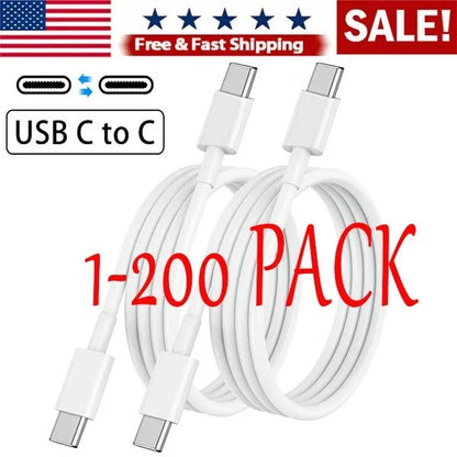 USB-C to USB C Type-C Fast Charging Data SYNC Charger Cable Cord 3/6/10FT lot