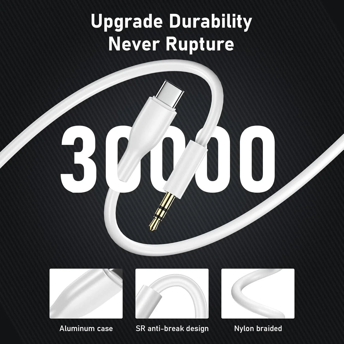TypeC to Aux Cable USB Type-C Male To 3.5mm Cord Car AUX Music Audio Adapter Lot