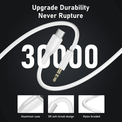 TypeC to Aux Cable USB Type-C Male To 3.5mm Cord Car AUX Music Audio Adapter Lot