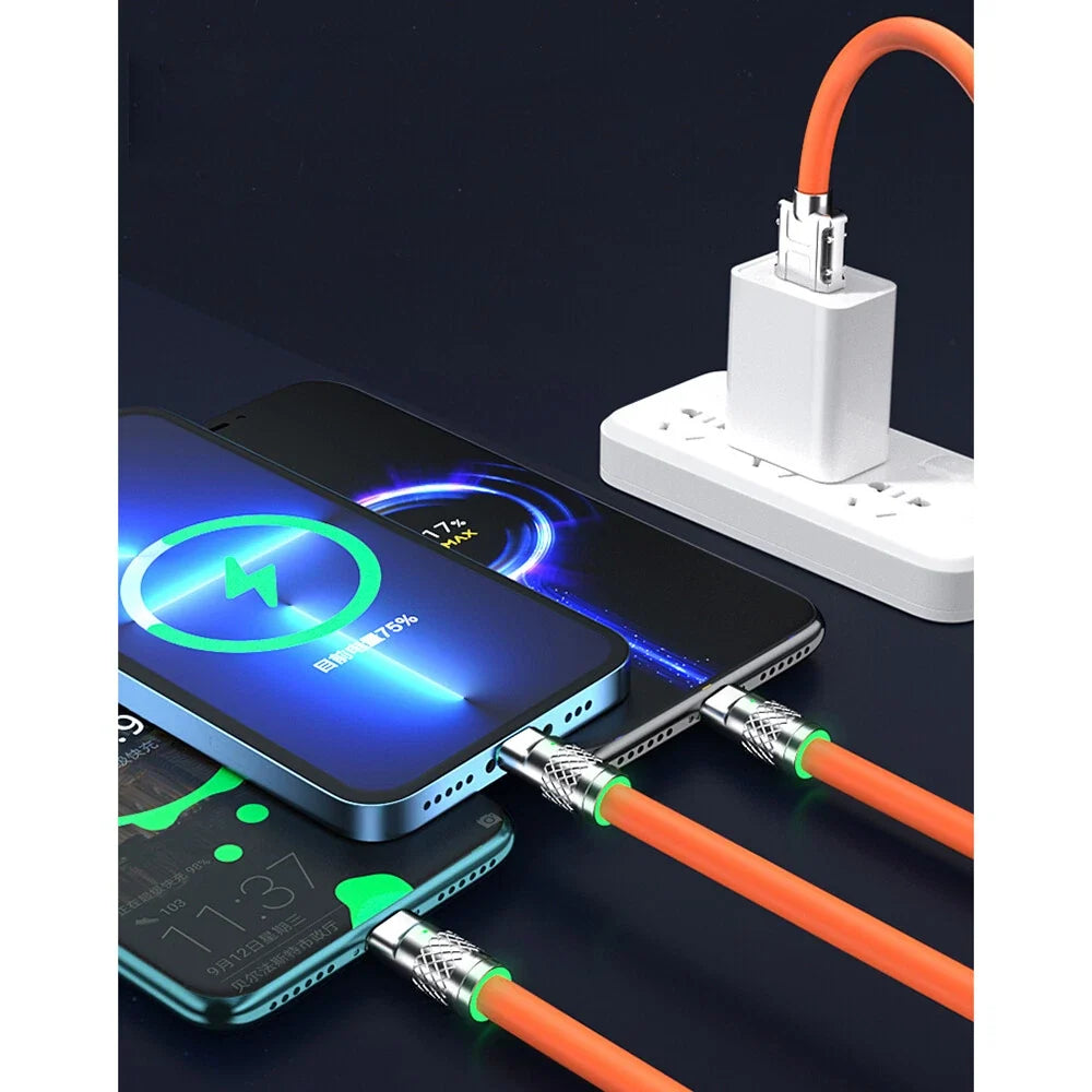3in1 Fast Charging Cable Cell Phone Charger Cord For iPhone Type C Micro USB LOT