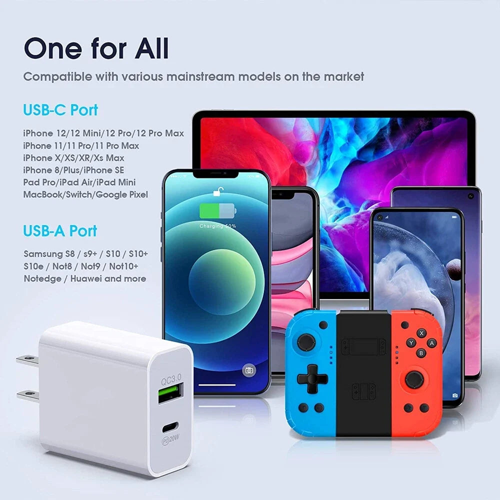 For iPhone 15 16 13 11 20W Fast Charger Block USB Type C Wall Power Adapter Lot