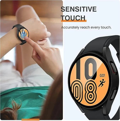 Samsung Galaxy Watch 4 5 6 7 FE 40/44 Tempered Glass Protector Screen Case Cover