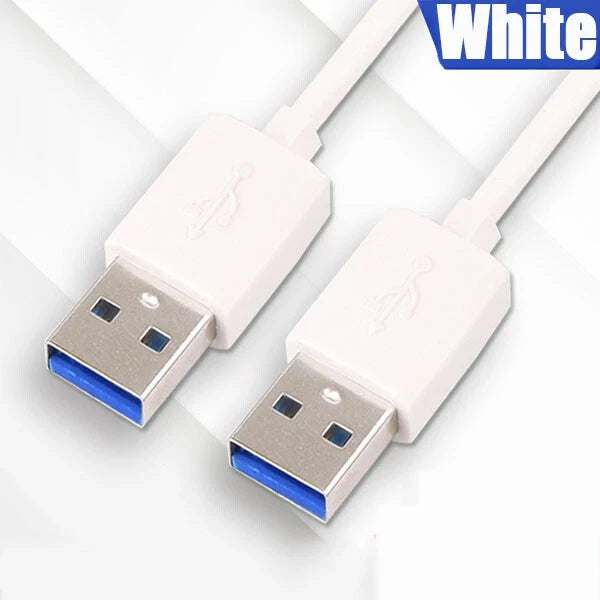 USB 3.0 A Male to A Male Cable Data Transfer Super Speed Power Charger Metal LOT