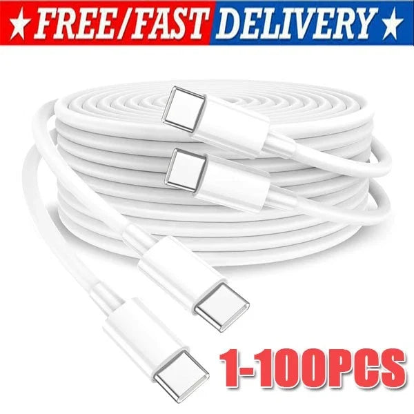 USB-C to USB C Type-C Fast Charging Data SYNC Charger Cable Cord 3/6/10FT lot