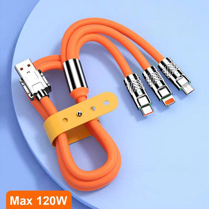 3in1 Fast Charging Cable Cell Phone Charger Cord For iPhone Type C Micro USB LOT