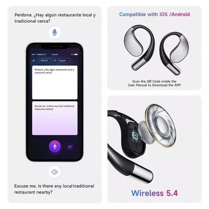 3-In-1 Smart Voice Translation Earbuds 150+Languages Real Time Translator US lot