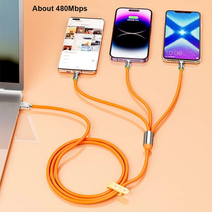 3in1 Fast Charging Cable Cell Phone Charger Cord For iPhone Type C Micro USB LOT