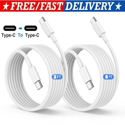 USB-C to USB C Type-C Fast Charging Data SYNC Charger Cable Cord 3/6/10FT lot