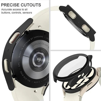 Samsung Galaxy Watch 4 5 6 7 FE 40/44 Tempered Glass Protector Screen Case Cover