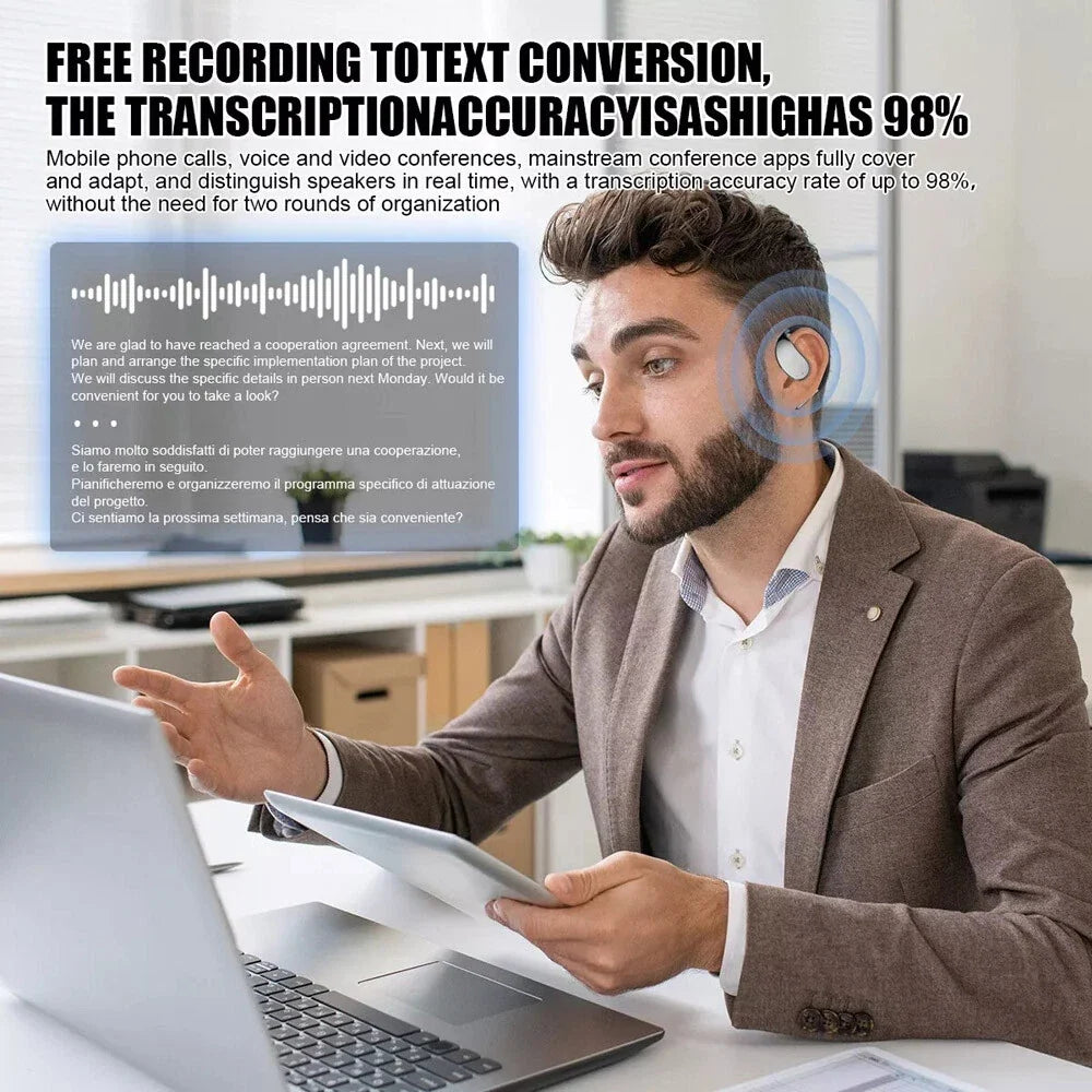 3-In-1 Smart Voice Translation Earbuds 150+Languages Real Time Translator US lot