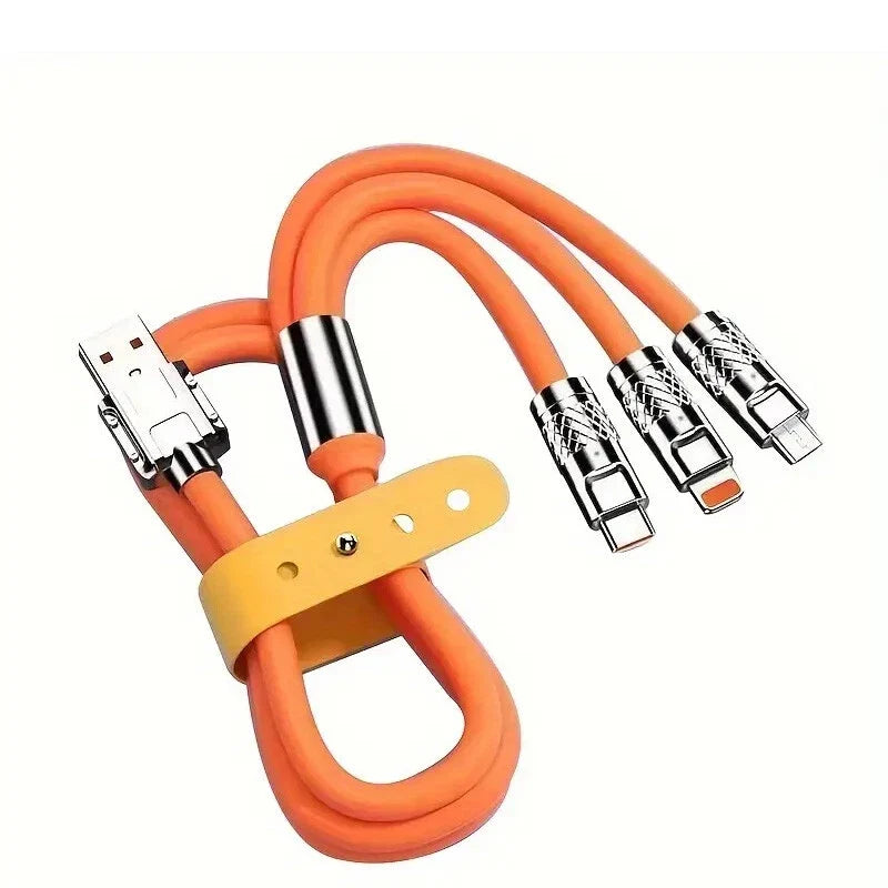 3in1 Fast Charging Cable Cell Phone Charger Cord For iPhone Type C Micro USB LOT