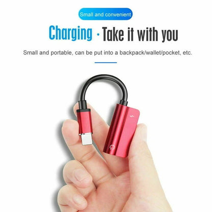 3.5mm Headphone Jack AUX Splitter Adapter and Charger For iPhone 12 11 XS X 8 7