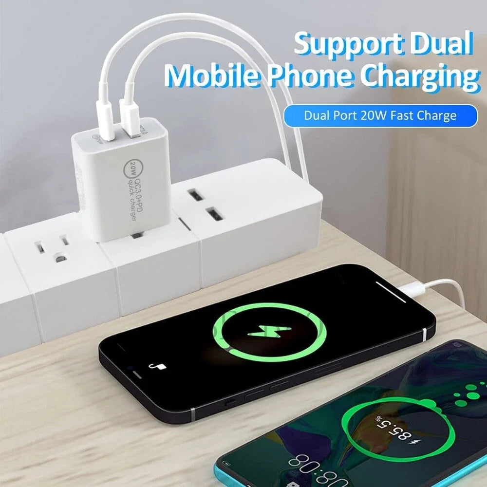 For iPhone 15 16 13 11 20W Fast Charger Block USB Type C Wall Power Adapter Lot