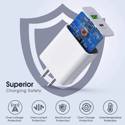 For iPhone 15 16 13 11 20W Fast Charger Block USB Type C Wall Power Adapter Lot