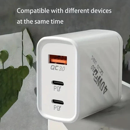 Dual PD 40W Fast Wall Charger Power Adapter For iPhone 15 16 Pro Max 14 13 12