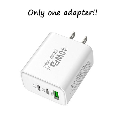Dual PD 40W Fast Wall Charger Power Adapter For iPhone 15 16 Pro Max 14 13 12